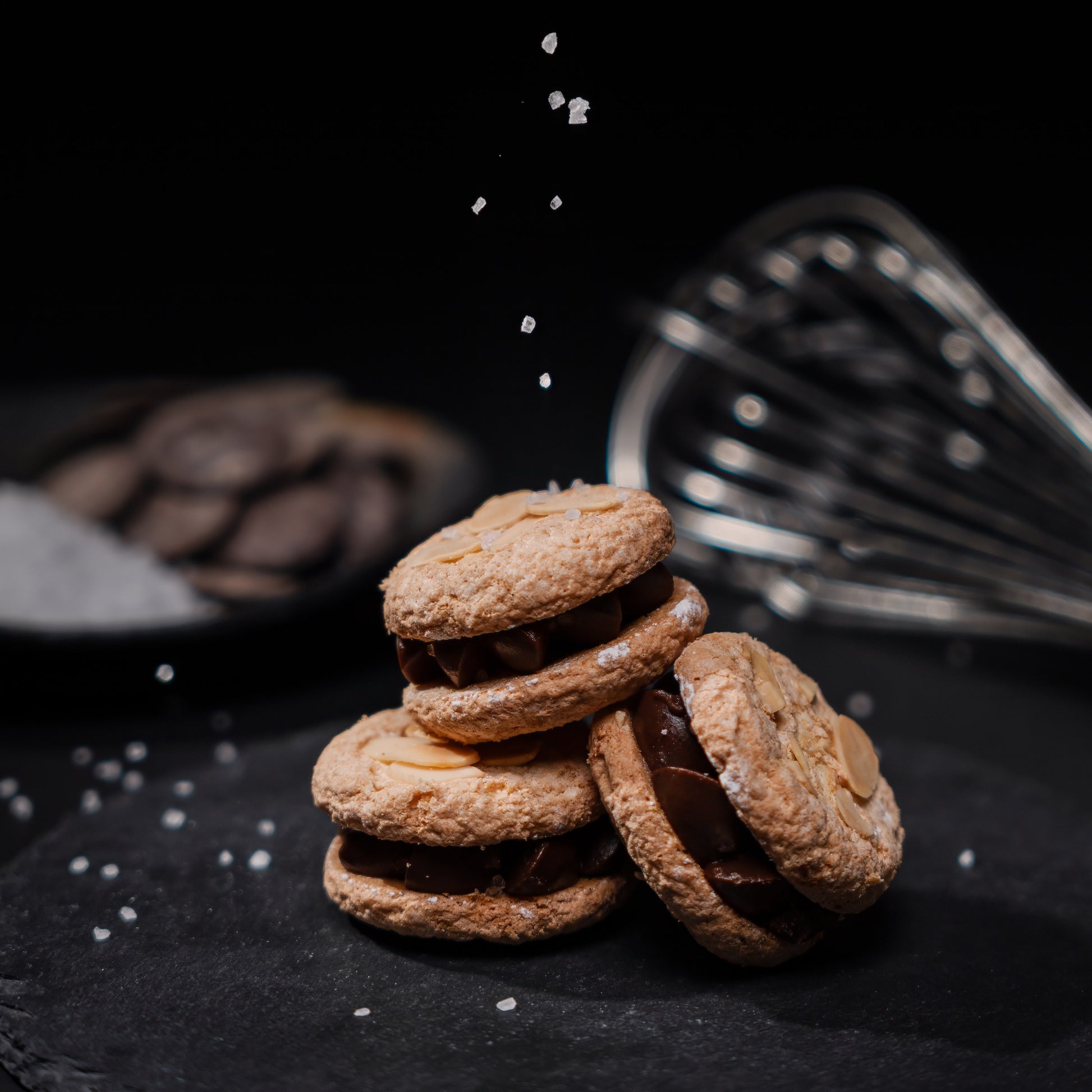 Dark Chocolate Sea Salt Dacquoise Sandwich