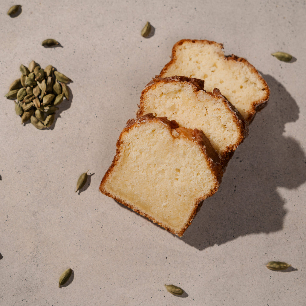 Cardamom Glazed Orange Blossom Pound Cake