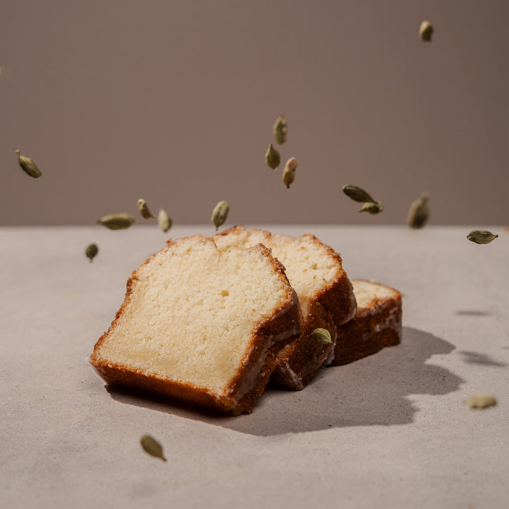 Cardamom Glazed Orange Blossom Pound Cake