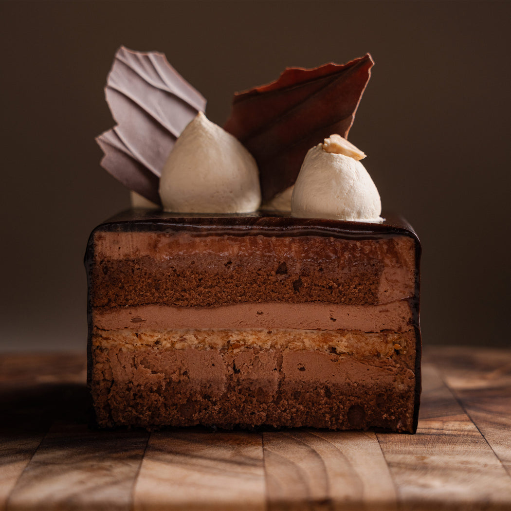 Dark Chocolate Hazelnut Entremet – Cranki Patisserie