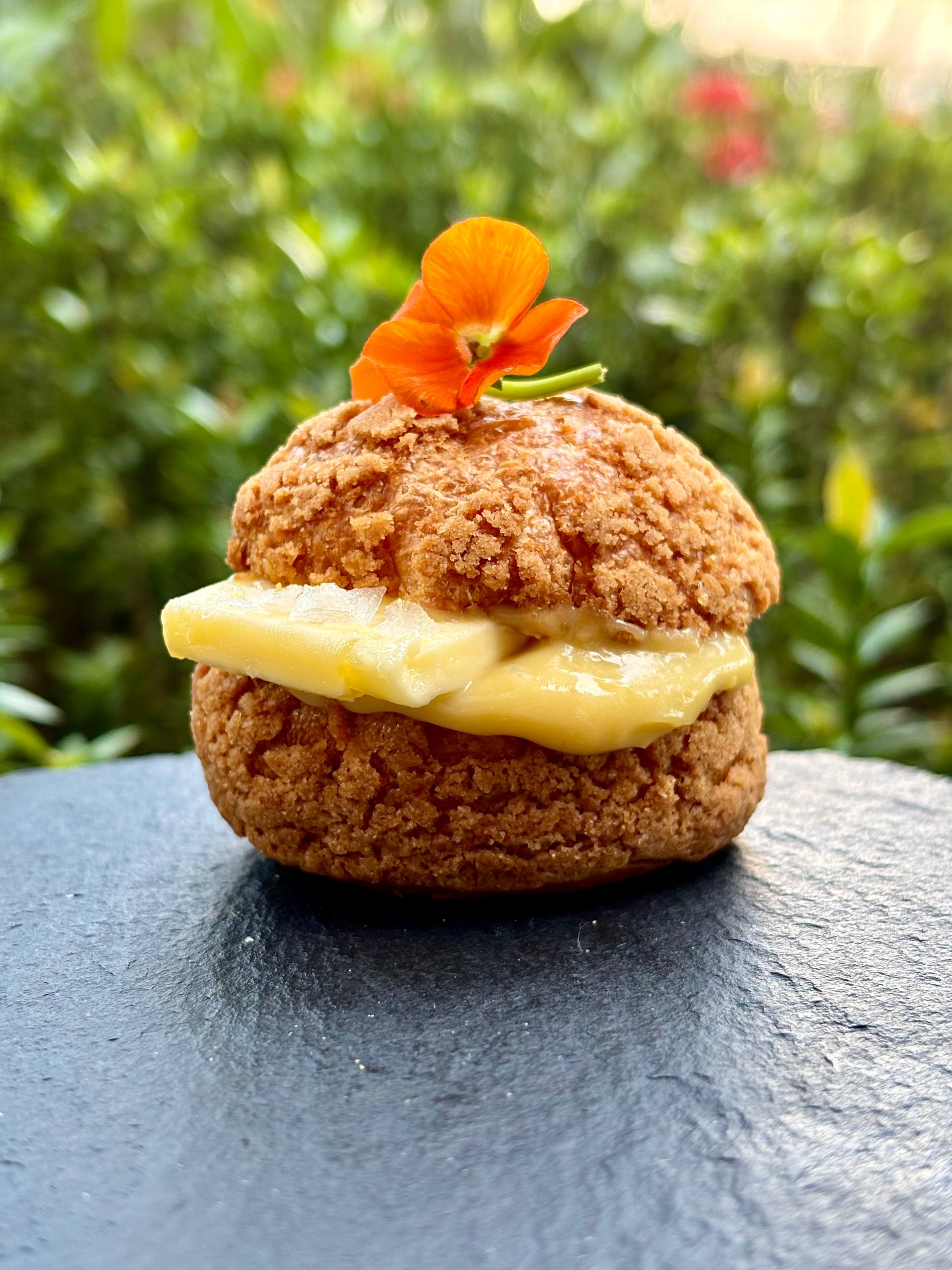 Kaya Custard Salted Butter Choux au Craquelin
